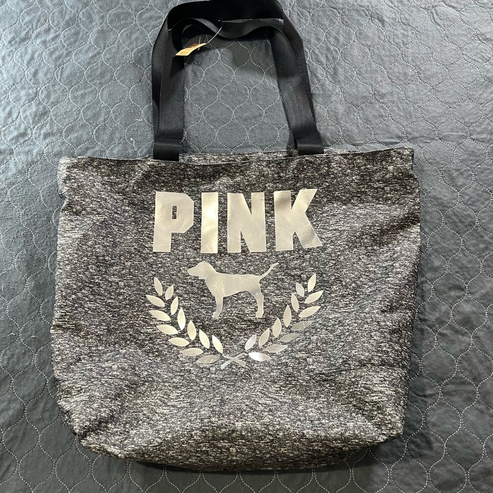 PINK Victoria's Secret Black and Gray Tote